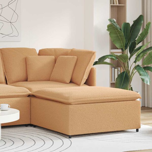 vidaXL Modulares Sofa Fu&szlig;hocker-Modul Beige 100x100x48 cm