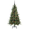 vidaXL K&uuml;nstlicher klappbarer Weihnachtsbaum Gr&uuml;n 120 cm PE und PVC