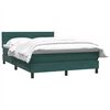 vidaXL Boxspringbett mit Matratze Dunkelgr&uuml;n 140x220 cm Samt