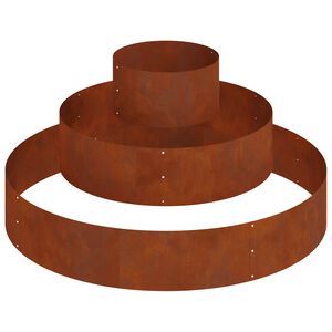 vidaXL Garten-Pflanzgef&auml;&szlig; Rostig 120 x 120 x 20 cm Wetterfeststahl