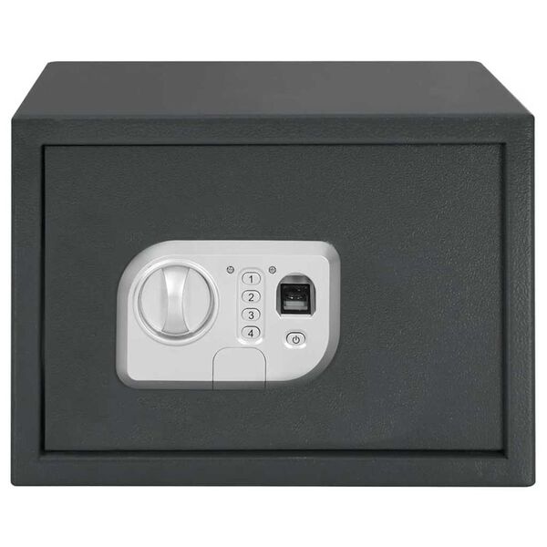 vidaXL Digitaler Safe mit Schloss Dunkelgrau 35 x 25 x 25 cm Stahl