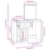 vidaXL Schminktisch mit Spiegel R&auml;uchereiche 90x50x132,5 cm