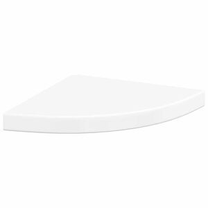 vidaXL Eck-Schweberegal Hochglanz-Wei&szlig; 35x35x3,8 cm MDF