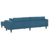 vidaXL Sofa 3 pcs Blau 250 x 188 x 76 cm Samt