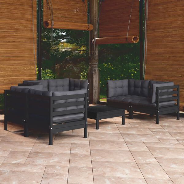 vidaXL 7-tlg. Garten-Lounge-Set mit Kissen Kiefer Massivholz