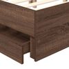 vidaXL Bettrahmen Braun Eichen-Optik 135 x 190 cm Ingenieurs Holz