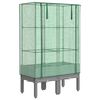 vidaXL Hochbeet mit Gew&auml;chshaus-Aufsatz Rattan-Optik 80x40x140 cm