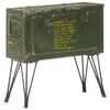 vidaXL Aufbewahrungskiste Milit&auml;r-Stil 68x24x66 cm Eisen