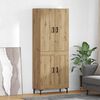 vidaXL Highboard Artisan-Eiche 69,5 x 34 x 180 cm Holzwerkstoff