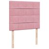 vidaXL Boxspringbett mit Matratze Rosa 120x190 cm Samt