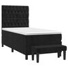 vidaXL Boxspringbett mit Matratze Schwarz 90x200 cm Samt