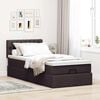 vidaXL Ottoman-Bett mit Matratze & LEDs Dunkelbraun 80x200 cm Stoff