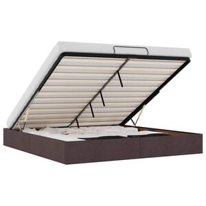 vidaXL Ottoman-Bett ohne Matratze Dunkelbraun 160x200 cm Stoff