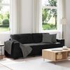 vidaXL Sofa 3 pcs Braun 221 x 80 x 80 cm Leinenmischgewebe