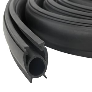 vidaXL Garage T&uuml;rdichtung Schwarz 41 x 33 mm 2,5 m PVC