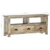 vidaXL TV-Schrank 110x30x50 cm Massivholz Mango