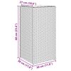 vidaXL Pflanzk&uuml;bel 2 Stk. Grau 30x30x60 cm Poly Rattan