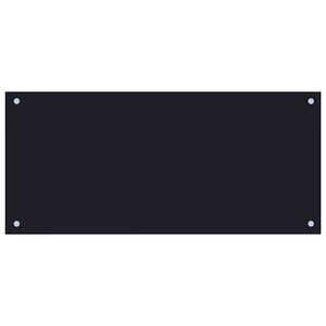 vidaXL K&uuml;chenr&uuml;ckwand Schwarz 90x40 cm Hartglas