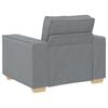 vidaXL Sofa 3 pcs Hellgrau Leinenmischgewebe