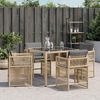 vidaXL Gartenst&uuml;hle mit Kissen 4 Stk. Beigemischung Poly Rattan