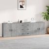vidaXL Sideboards 3 Stk. Betongrau Holzwerkstoff
