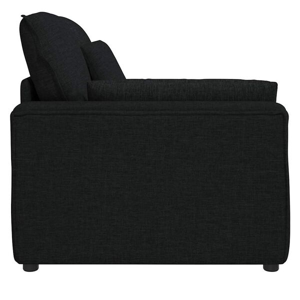 vidaXL Modulares Sofa Endmodul mit Armlehne Kissen Schwarz 100 cm