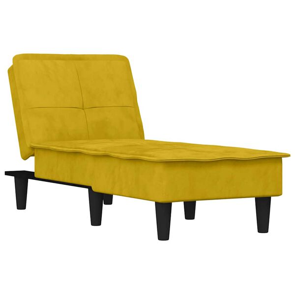 vidaXL Chaiselongue Gelb Samt
