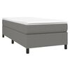 vidaXL Boxspringbett mit Matratze Dunkelgrau 80x200 cm Stoff