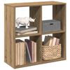 vidaXL Raumteiler-B&uuml;cherregal Artisan-Eiche 69,5x29x69,5 cm