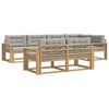 vidaXL Outdoor-Sofagarnitur 6 stk. Wei&szlig; und Hellgrau Polyester