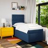 vidaXL Boxspringbett mit Matratze Blau 100x200 cm Stoff
