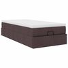 vidaXL Ottoman-Bett mit Matratze Dunkelbraun 90x190 cm Stoff