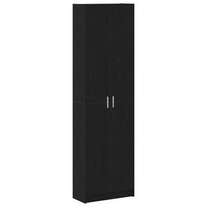 vidaXL Kleiderschrank mit Regal Schwarz Eichen-Optik 55 x 25 x 189 cm