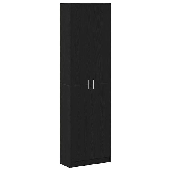 vidaXL Kleiderschrank mit Regal Schwarz Eichen-Optik 55 x 25 x 189 cm