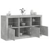 vidaXL Sideboard mit LED-Leuchten Betongrau 123x37x67 cm