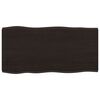 vidaXL Tischplatte 80x40x2 cm Massivholz Eiche Behandelt Baumkante