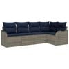 vidaXL Gartensofa-set Grau Poly-Rattan