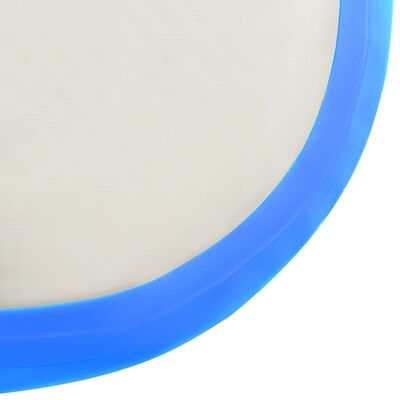 vidaXL Aufblasbare Gymnastikmatte mit Pumpe 400x100x20 cm PVC Blau