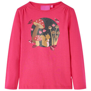 vidaXL Kinder-Langarmshirt Knallrosa 104