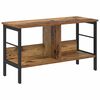 vidaXL B&uuml;cherregal 2 Ebenen 82 x 32 x 47 cm Holzwerkstoff Altholz