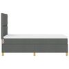 vidaXL Boxspringbett mit Matratze Dunkelgrau 90 x 190 cm Stoff