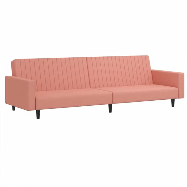 vidaXL Schlafsofa 2-Sitzer Rosa Samt