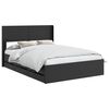 vidaXL Bettgestell mit Stauraum und Kopfteil Schwarz 120 x 190 cm