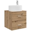 vidaXL Wandmontierte Waschtisch Artisan-Eiche 49,5 x 44,5 x 65,5 cm