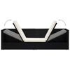vidaXL Garten-Sofabett mit Kissen Poly Rattan Schwarz