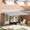 vidaXL Markise Einziehbar Anthrazit und Wei&szlig; 4,5x3 m Stoff & Aluminium