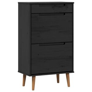 vidaXL Schuhschrank MOLDE 59,5 x 35 x 103 cm Massives Kiefernholz