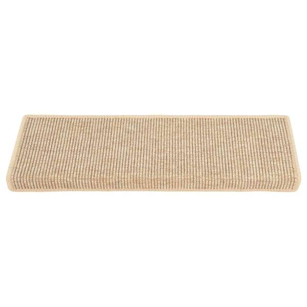 vidaXL Stufenmatten 15 Stk. 65x21x4 cm Hellbeige Rechteckiger Rand