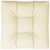 vidaXL Palettenkissen Creme 70x70x12 cm Stoff
