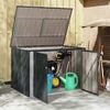 vidaXL Gartenlagerbox Schwarz 151,5 x 107 x 100 cm Stahl